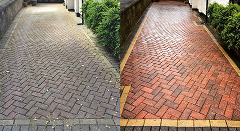 Pressure Washing Before and After