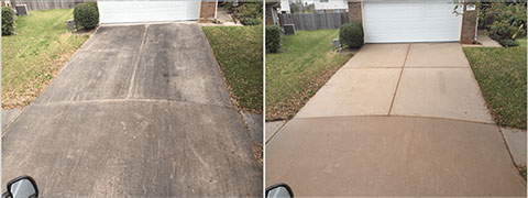 Pressure Washing Before and After